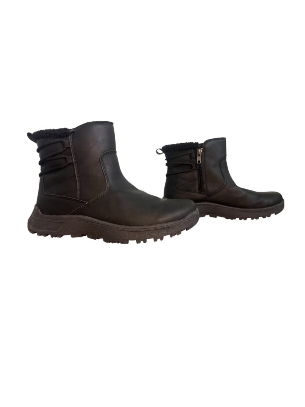 Eddie Bauer Siren Winter Snow Boots Womens 9 Black Fleece Lined Outdoor Comfort